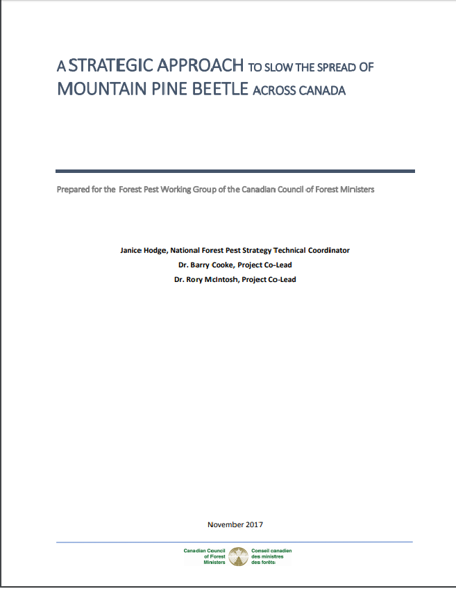 A Strategic Approach to Slow the Spread of Mountain Pine Beetle across Canada (2017) 
