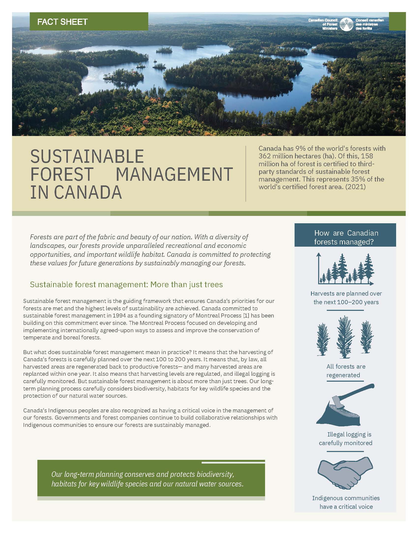 Sustainable forest management in Canada